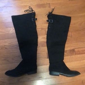 Black thigh high boots Size 9